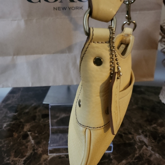 Coach Millbrook Demi Yellow Leather Shoulder Bag NWOT - Picture 12 of 16